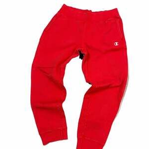 Champion Reverse Weave Red Fleece Joggers Size Large